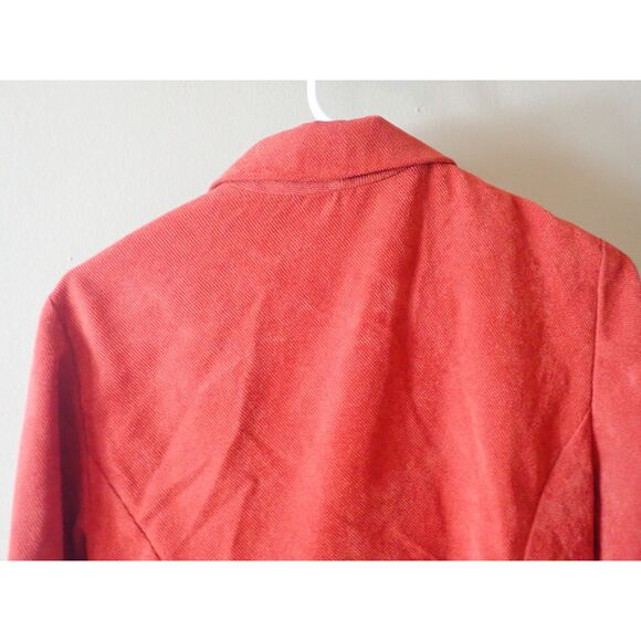 Perceptions New York Blazer Orange Gold Embellishments Size 8 Tweed - Picture 5 of 11